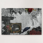 Vintag Gothic Halloween Widow Ephemera Puzzle (Horizontal)