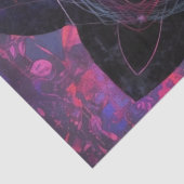 Vintag Gothic Neon Pink Blume Decoupage Seidenpapier (Detail)