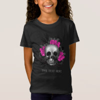 Vintag Gothic Pink Rose Skelett Personalisiert