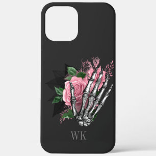 Vintag Gothic Pink Roses Skelett Monogramm Case-Mate iPhone Hülle