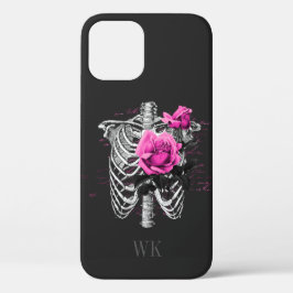Vintag-Gothic-Rose-Skull-Monogramm Case-Mate iPhone Hülle