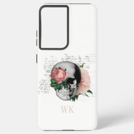 Vintag-Gothic-Rose-Skull-Monogramm Samsung Galaxy Hülle