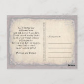 Vintag Gothic Skeletons Halloween-Party laden ein Postkarte (Rückseite)