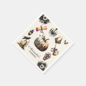 Vintag Gothic Spooky 2. Geburtstag Halloween Serviette (Ecke)