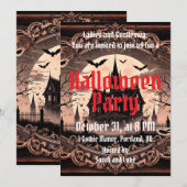 Vintag Gothic Spooky Beängstigend Halloween Einladung (Vorne/Hinten)