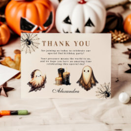 Vintag Gothic Spooky Halloween 2. Geburtstag Dankeskarte