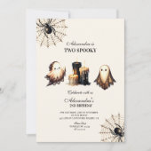 Vintag Gothic Spooky Halloween 2. Geburtstag Einladung (Vorderseite)