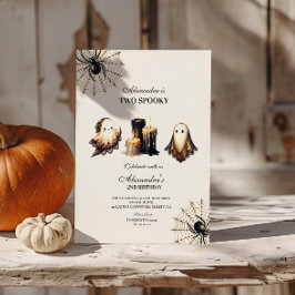 Vintag Gothic Spooky Halloween 2. Geburtstag Einladung