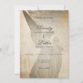 Vintag Gothic Stone Angel Wedding Einladung (Vorderseite)