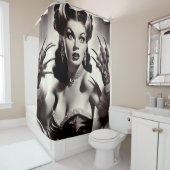 Vintag Gothic Vampire Woman Duschvorhang (Beispiel)