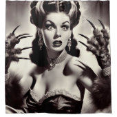 Vintag Gothic Vampire Woman Duschvorhang (Vorderseite)
