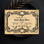 Vintag gotisch einladung