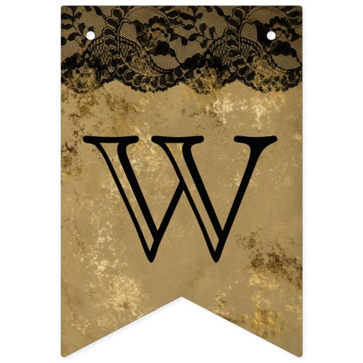 Vintag gotisch | Jagdflaggen | Pergament Wimpelkette (Zweite Fahne)