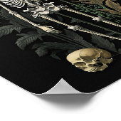Vintag-gotisches Blumenskelett | Dark Botanical Poster (Ecke)