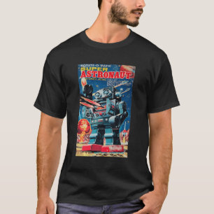 Vintag Grafik Super Astronaut Robot Retro Old Ja T-Shirt