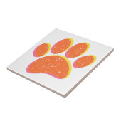 Vintag Grainy Dog Pawprint Fliese (Seite)