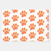 Vintag Grainy Dog Pawprint Geschenkpapier Set (Vorderseite)