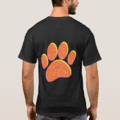 Vintag Grainy Dog Pawprint T-Shirt (Rückseite)