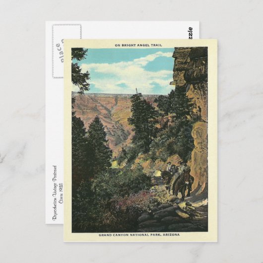 Vintag Grand Canyon Postkarte (Vorne/Hinten)