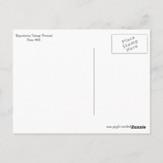 Vintag Grand Canyon Postkarte (Rückseite)