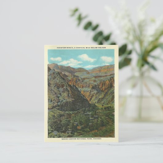 Vintag Grand Canyon Postkarte (Stehend Vorderseite)