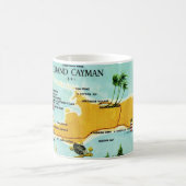 Vintag Grand Cayman Karte Kaffeetasse (Mittel)