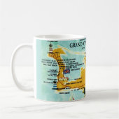 Vintag Grand Cayman Karte Kaffeetasse (Links)