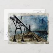 Vintag Grand Haven Lighthouse Postkarte (Vorne/Hinten)