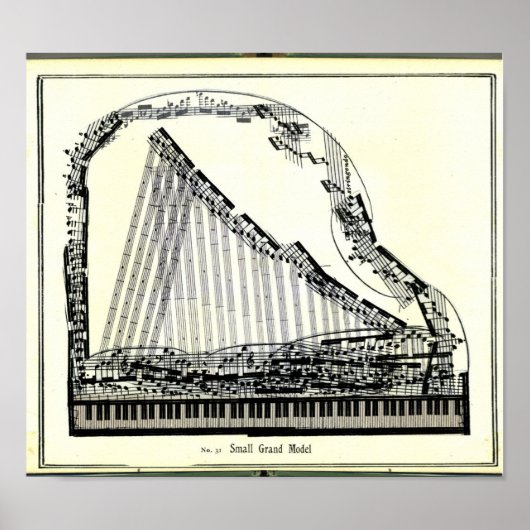 Vintag Grand Piano Poster (Vorne)