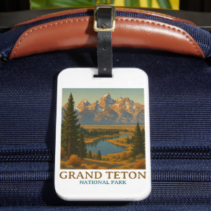 Vintag Grand Teton Nationalparkreise Gepäckanhänger