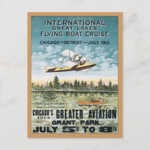 Vintag Grant Park Chicago Postkarte