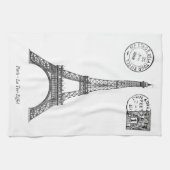 Vintag Graphic Paris - der Eiffelturm Geschirrtuch (Horizontal)