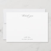 Vintag Grau Chinoiserie Floral Vielen Dank Mitteilungskarte (Vorderseite)