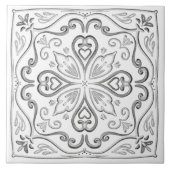 Vintag Grau und Weiß Fliese (Vorderseite)