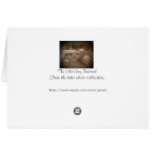 Vintag Graue Masseeisengittertraktor Foto sepia (Rückseite Horizontal)