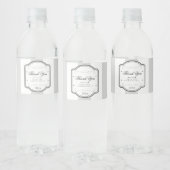 Vintag-graugestrichen Wasserflaschenetikett (Flaschen)