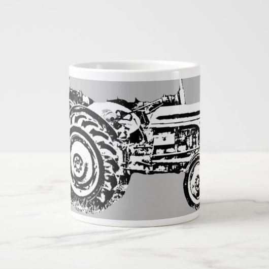 Vintag-Grauschnecke Jumbo-Tasse (Vorderseite)