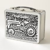 Vintag-Grauschnecke Metall Brotdose (Vorderseite)