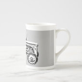 Vintag-Grauschnecke Porzellantasse (Rechts)