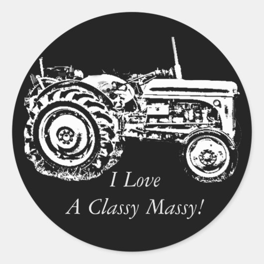 Vintag-Grauschnecke Runder Aufkleber (Vorderseite)