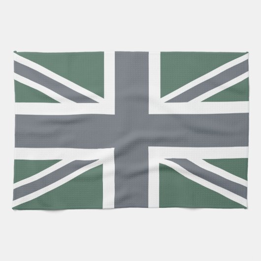 Vintag-Gray Classic Union Jack British(UK) Flag Geschirrtuch (Horizontal)