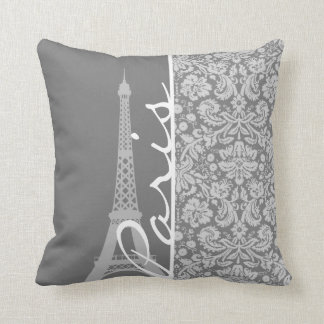 Vintag Gray Damask Paris Kissen