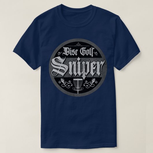 Vintag Gray Disk Golf Sniper T-Shirt (Design vorne)