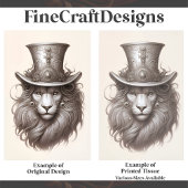 Vintag Gray Elegant Steampunk Lion E3M Decoupage Seidenpapier