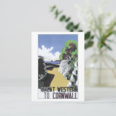 Vintag Great Western Cornwall Postkarte (Stehend Vorderseite)