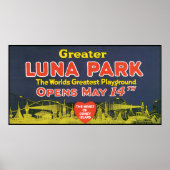 Vintag Greater Luna Park Poster (Vorne)