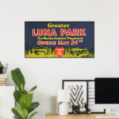 Vintag Greater Luna Park Poster (Heimbüro)