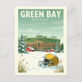Vintag Green Bay Wisconsin Postkarte (Vorderseite)