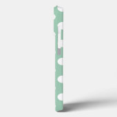 Vintag Green, Big Polka Dots iPhone Cover (Rückseite / Links)