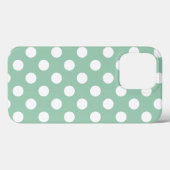Vintag Green, Big Polka Dots iPhone Cover (Rückseite (Horizontal))
